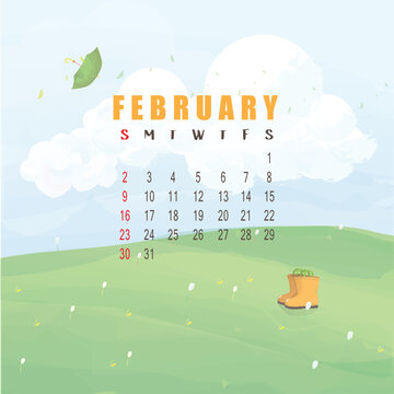 calendar template background watercolor