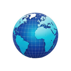 Fototapeta premium Blue and white soccer ball with star pattern design isolated on transparent background