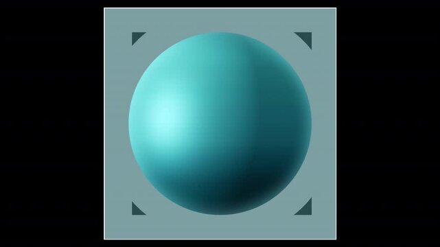 Realistic Rotating Uranus Loop, Planet Animation in Space HD Transparent Background with gradient around the object