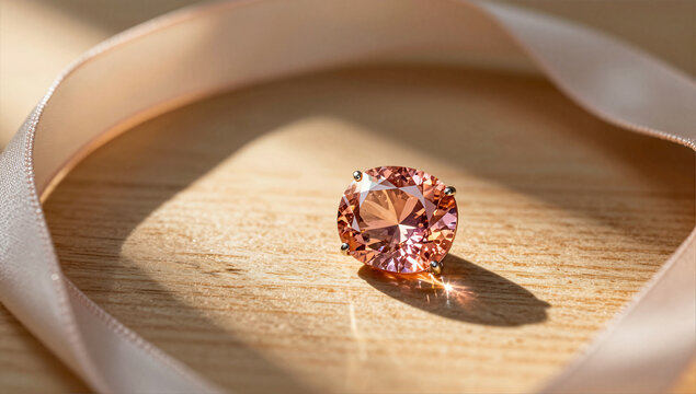 Golden Hour Comparison of Padparadscha and Morganite Stones