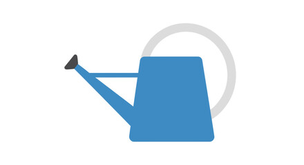 Obraz premium Blue watering can icon, gardening tool, isolated on white background