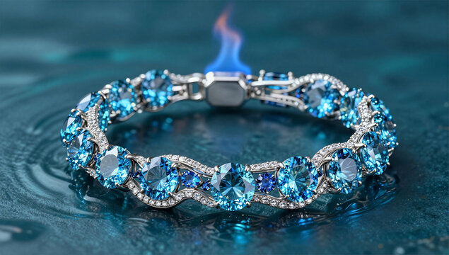Oceanic Fire: High Jewelry Paraiba Campaign Visual