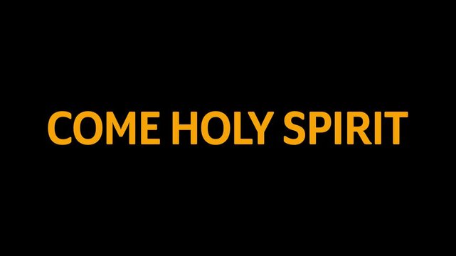 Holy Spirit Text Animation. Pentecost Fire Christian Motion Graphics Faith Video