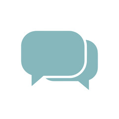 Fototapeta premium Teal Chat Bubble Icon - Speech Bubbles Vector Illustration for Communication and Social Media Messaging