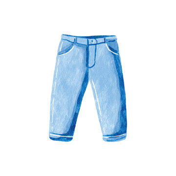 Blue denim jeans fashion staple for daily wear.