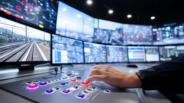 Control Center for Signal Management with Track Monitoring Consoles