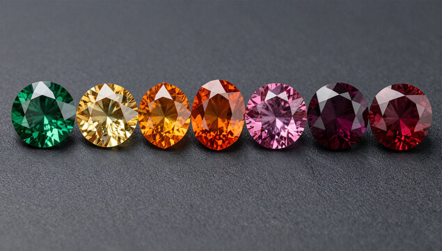 Master Collection of Diverse Garnet Varieties in Gradient Spectrum Layout