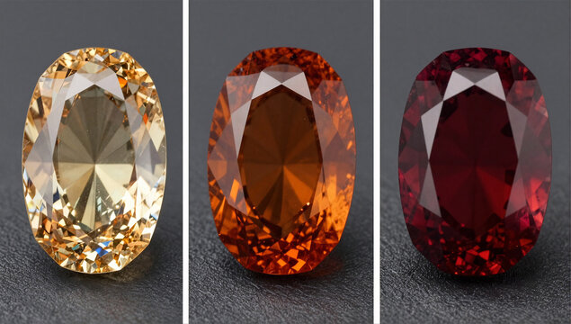 Cinematic Luxury Merelani Garnet Color Transition Triptych