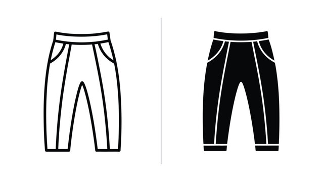 Minimalist track pants with white and black stripes