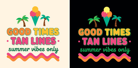 Fototapeta premium Vibrant Summer Vibes T-Shirt Graphic Design