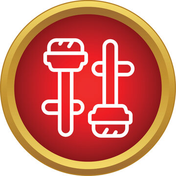 Gymnastic parallel bars representing sports training and workout fitness