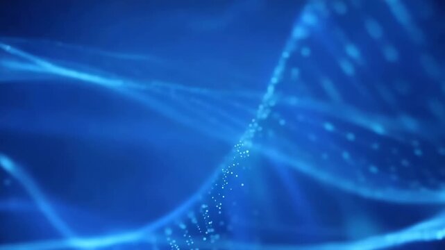 Blue Futuristic Shimmering Abstract Background