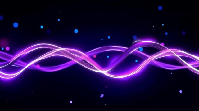 Purple Pulsing Light Trails on Dark Background