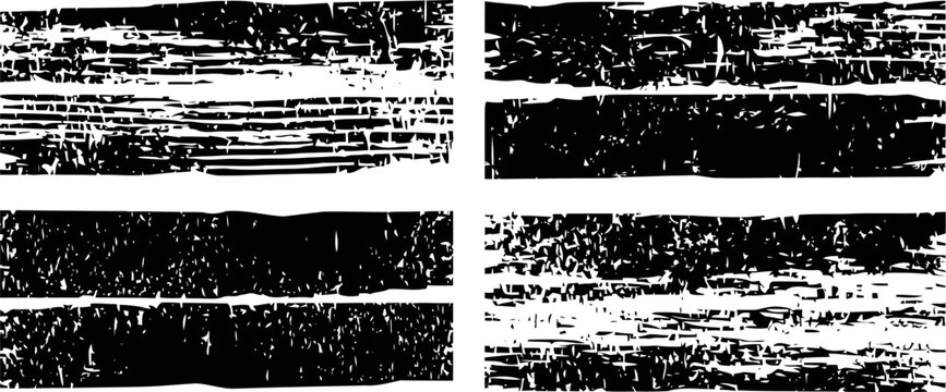 black distress grunge textures set rough noise overlay background vintage worn scratches and eroded patterns