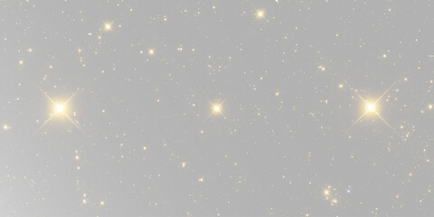 Festive glittering sparkles with radiant golden stars and magical glow overlay © Alehandro