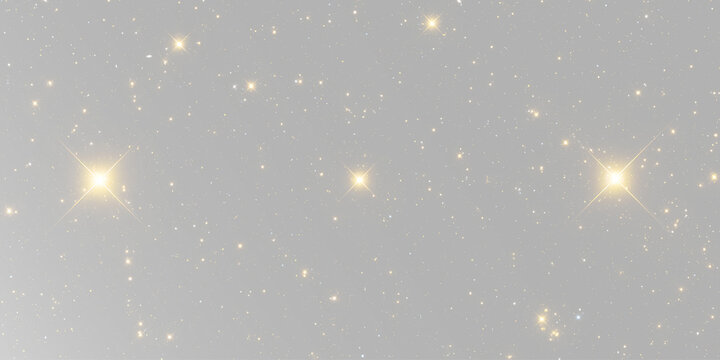 Festive glittering sparkles with radiant golden stars and magical glow overlay