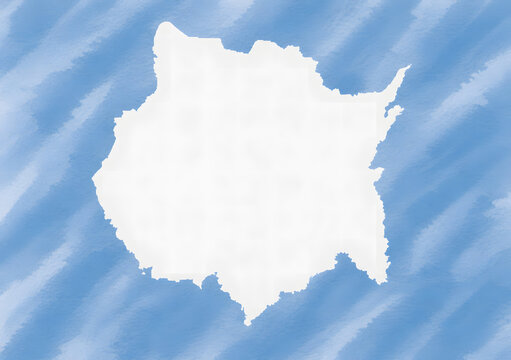 Morelos Mexico state map silhouette on blue watercolor background