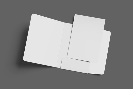 Minimalist Presentation Folder Mockup in Industrial Style