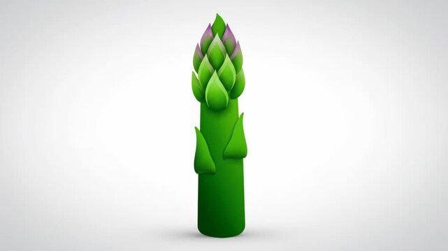 Vegetable Icon Animation: A Growing Asparagus, Green Food, Healthy Diet, and Graphic Resource