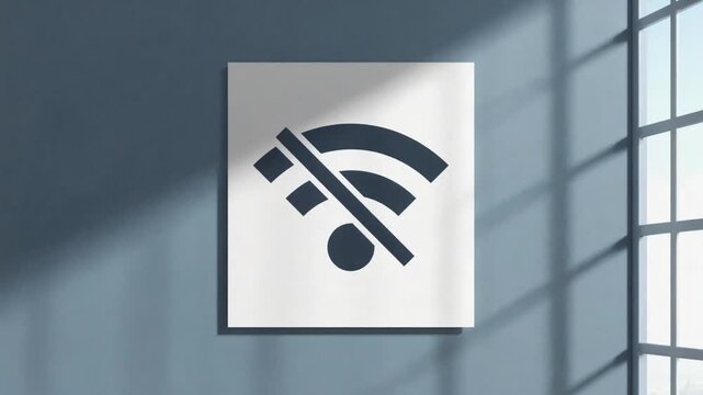 No wifi sign in a cafe.