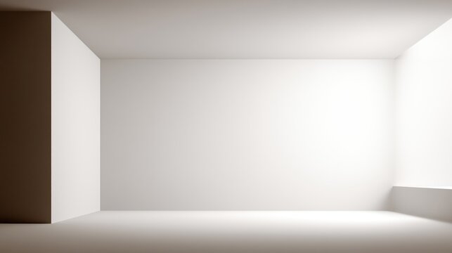 New Listings in minimalist real estate, featuring a bright empty room with brown accent wall, ideal for business growth and career development in property branding.