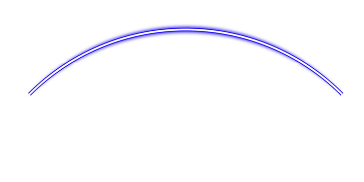 Glowing blue arc isolated on transparent background a digital illustration for design elements and visual effects