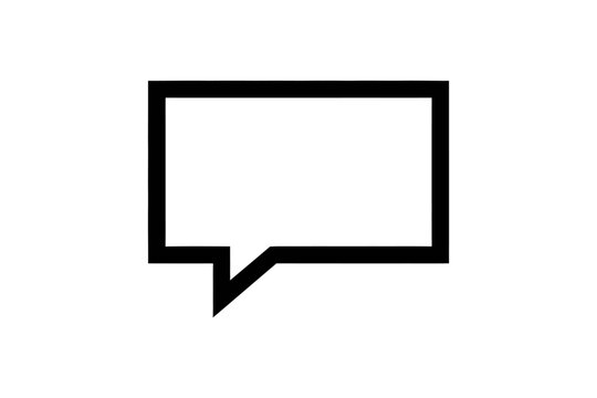 Simple black speech bubble icon for dialogue or communication purposes online  chat symbol