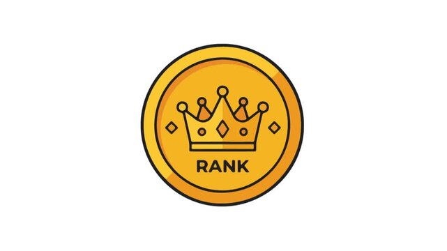 Gold coin featuring a crown icon rotating in a smooth digital animation for modern business branding and web design projects