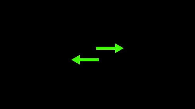 Animated arrow bouncing slide to up down. directional swipe arrow, animated arrow pointing to downwards .4k animation video .