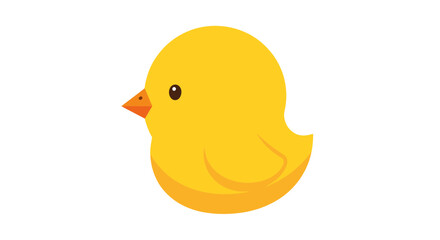 Fototapeta premium Cute Yellow Chick Illustration with Copy Space
