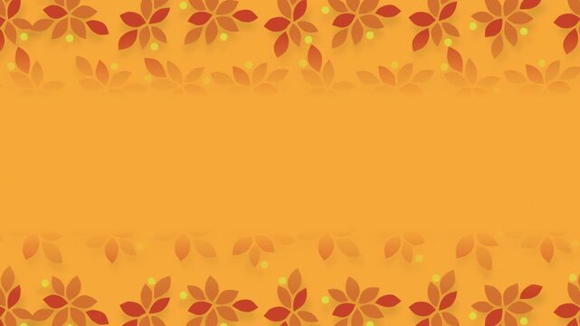 ボタニカル紅葉パターンループアニメーション背景