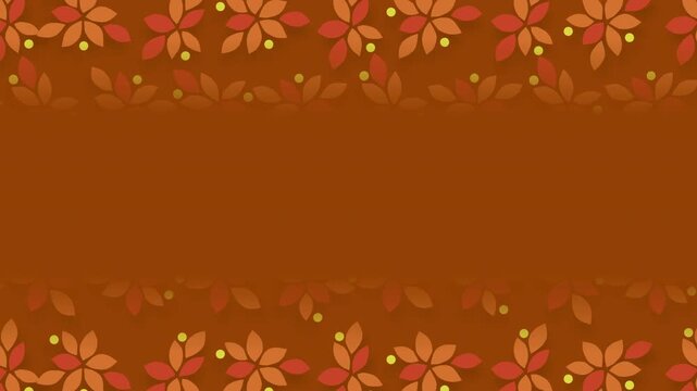 ボタニカル紅葉パターンループアニメーション背景