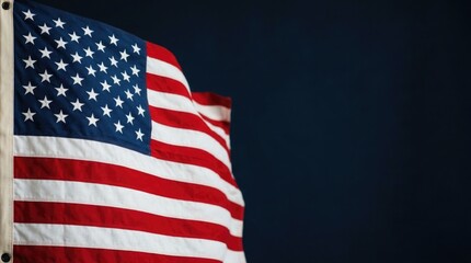 Obraz premium Usa independence day majestic american flag waving patriotic symbolism