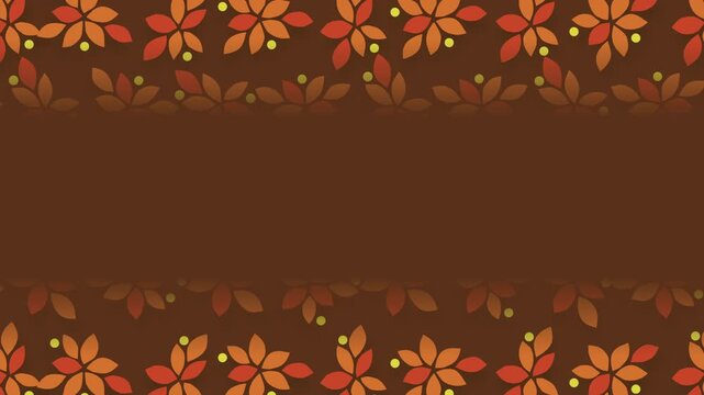 ボタニカル紅葉パターンループアニメーション背景