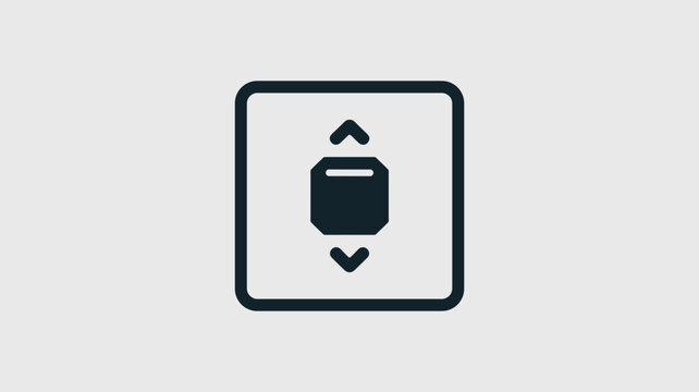 Toggle switch icon with vertical direction arrows - Suitable for binary state settings, power control, or industrial switches.