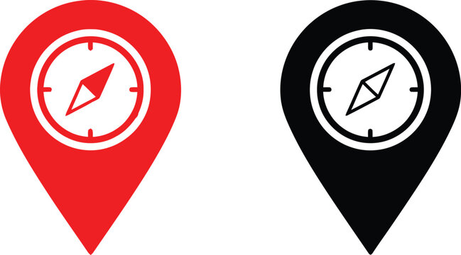 Map compass pointer icon Vector