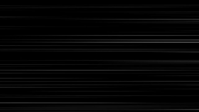 Anime comic speed lines radial burst on black background seamless loop 4K animation alpha channel white streaks action motion effect dynamic manga style high energy visuals
