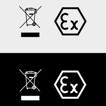 ATEX Explosive Atmosphere area zone warning WEEE LOGO SIGN