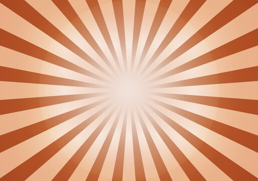 Fondo abstracto de rayos de sol en tonos marrones y beige con resplandor central