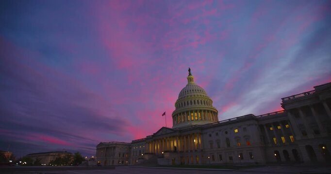 US Capitol Building Just Before Dark
