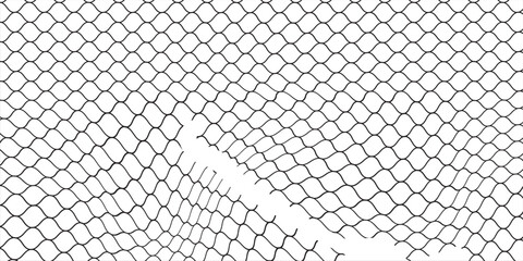 The texture of the metal mesh on a white background. Torn steel, metal mesh with holes © andi