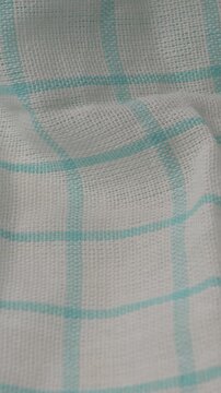 natural fabric texture kitchen textile background cotton or linnen vertical video