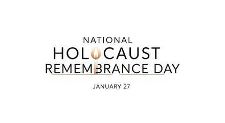 Obraz premium National holocaust remembrance day january 27 awareness campaign logo