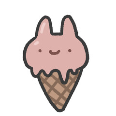 icecream rabbit © 정예 박