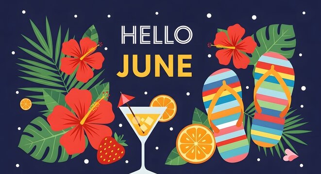 Hello june a vibrant summer welcome