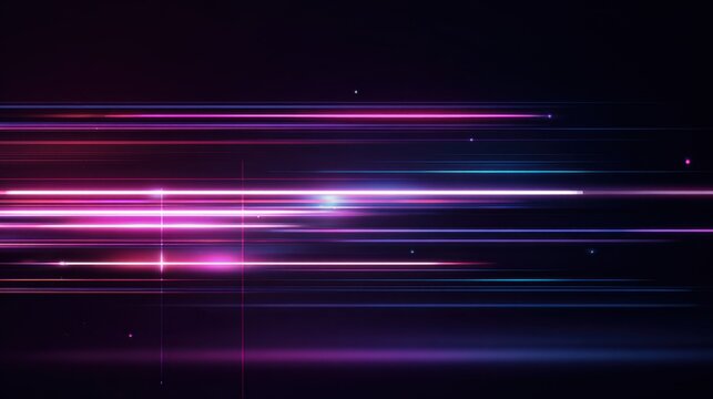 Speed of Light: A dynamic, abstract composition of vibrant streaks of light races across a dark canvas, evoking the sensation of rapid movement and technological advancement.