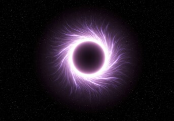 Obraz premium Intense gravitational singularity background featuring a bright, swirling vortex structure against the darkness of deep space and time, astronomy, digital, singularity