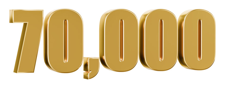 Polished metallic gold 70,000 3D render