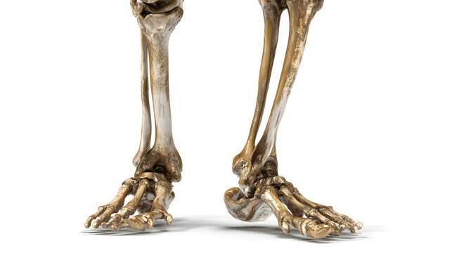 Photorealistic medical illustration of bowed legs condition skeletal system orthopedic health