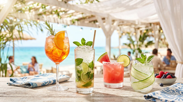 cocktails on the beach